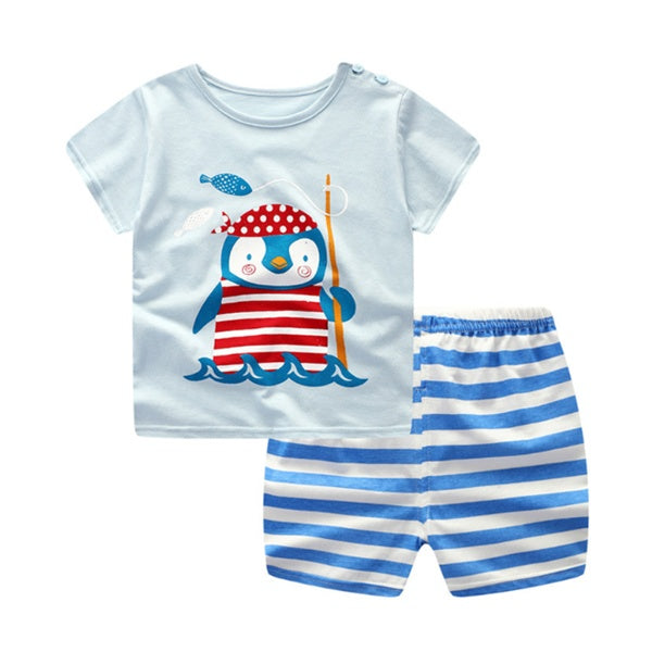 Vêtements Bébé Garçon Vêtements D'été de bande dessinée T-shirt Bébé Fille Vêtements Décontractés Ensembles