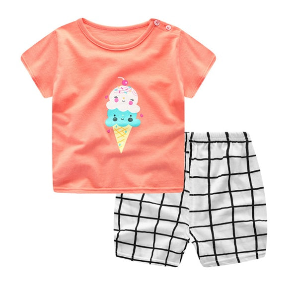 Vêtements Bébé Garçon Vêtements D'été de bande dessinée T-shirt Bébé Fille Vêtements Décontractés Ensembles